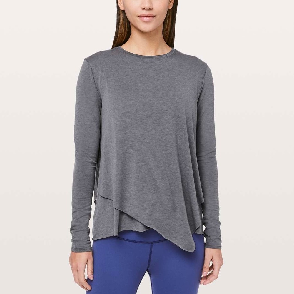 Lululemon‎ Heathered Titanium Gray Sweetest Day Tencel Long Sleeve Size 4